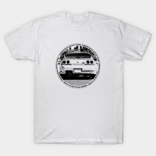 NISSAN SKYLINE GT-R R33 Black 'N White 4 T-Shirt